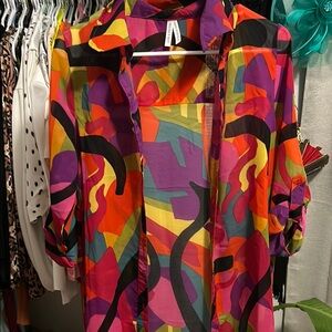 Colorful Abstract Women's Blouse